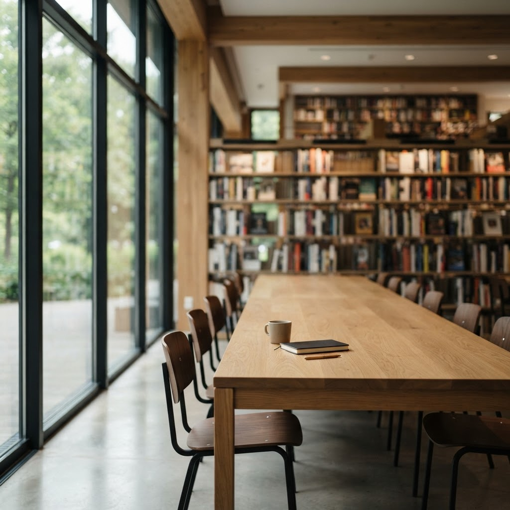 Quiet library study space